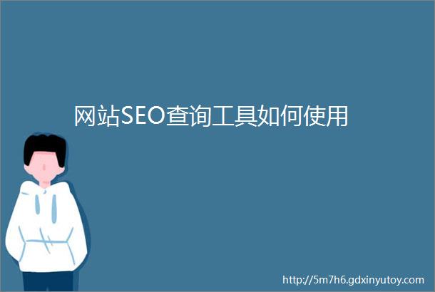 网站SEO查询工具如何使用