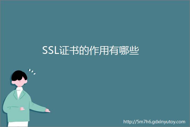 SSL证书的作用有哪些