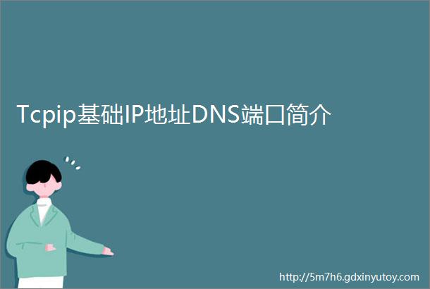 Tcpip基础IP地址DNS端口简介